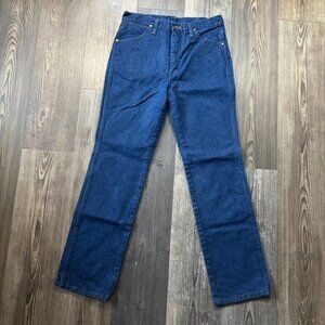Wrangler Mens Cowboy Cut Slim Fit 32x32 Jeans Denim Indigo Western Modern Work